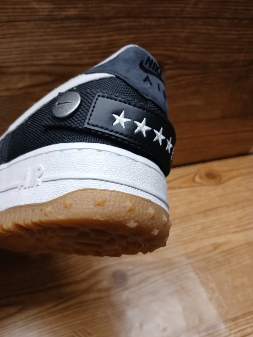 Nike Airforce 1 Men's Black and White Low-Top Sneaker
